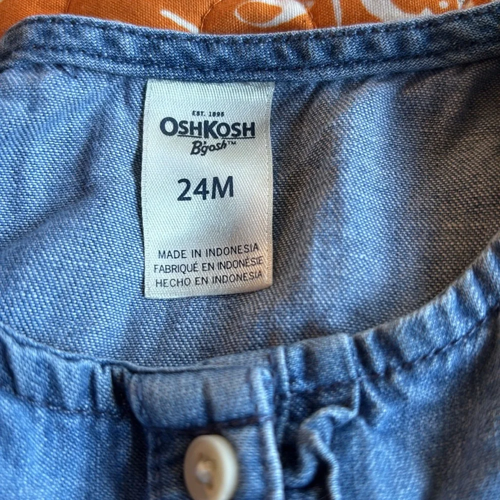 OshKosh B'gosh Blue Denim Dress 24M Button-Up (3 for $12 item)